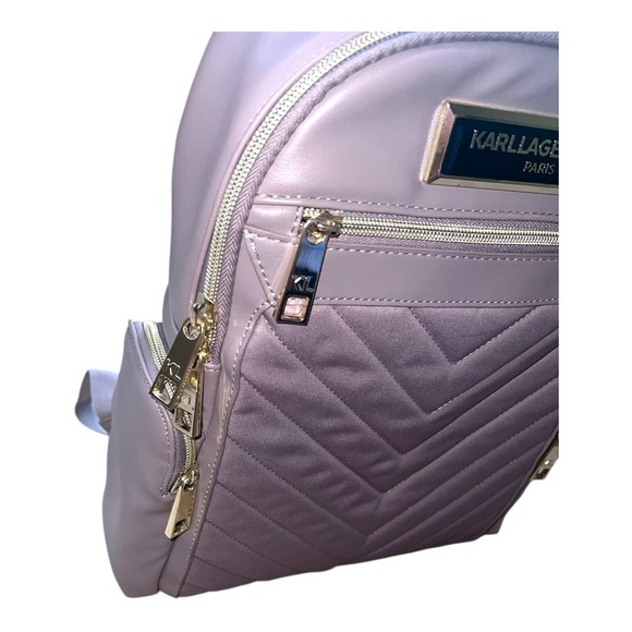 Karl Lagerfeld NWOT Chevron Backpack - Picture 4 of 10